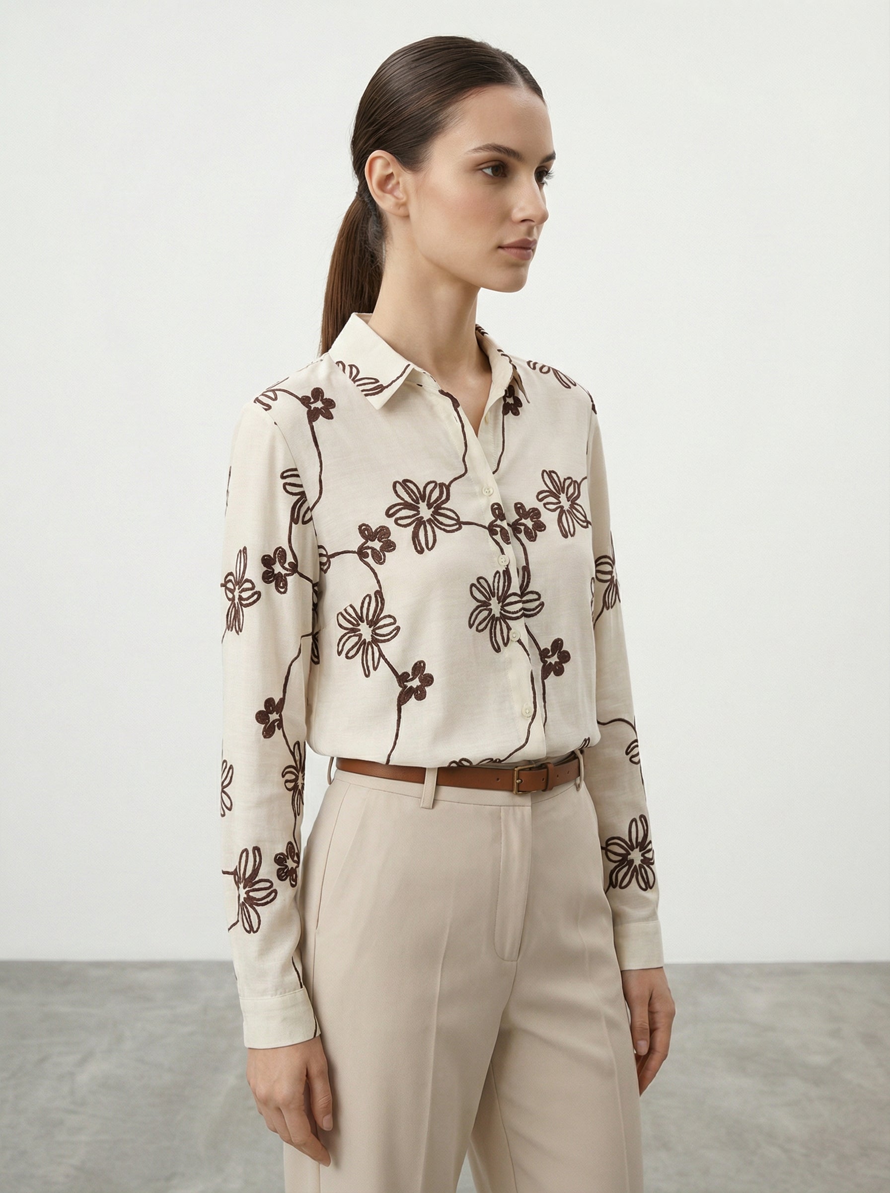 Camicia con fiori
