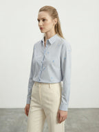 Camicia a righe con cuori