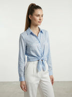 Camicia a pois con nodo