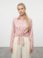 Camicia a pois con nodo