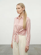 Camicia a pois con nodo