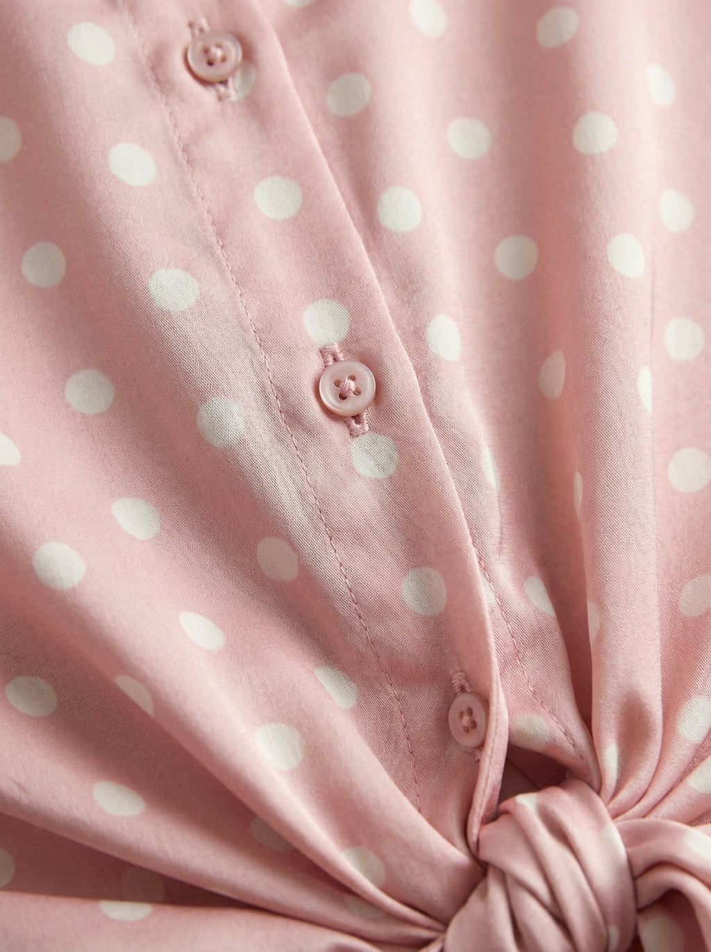 Camicia a pois con nodo