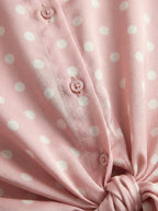 Camicia a pois con nodo