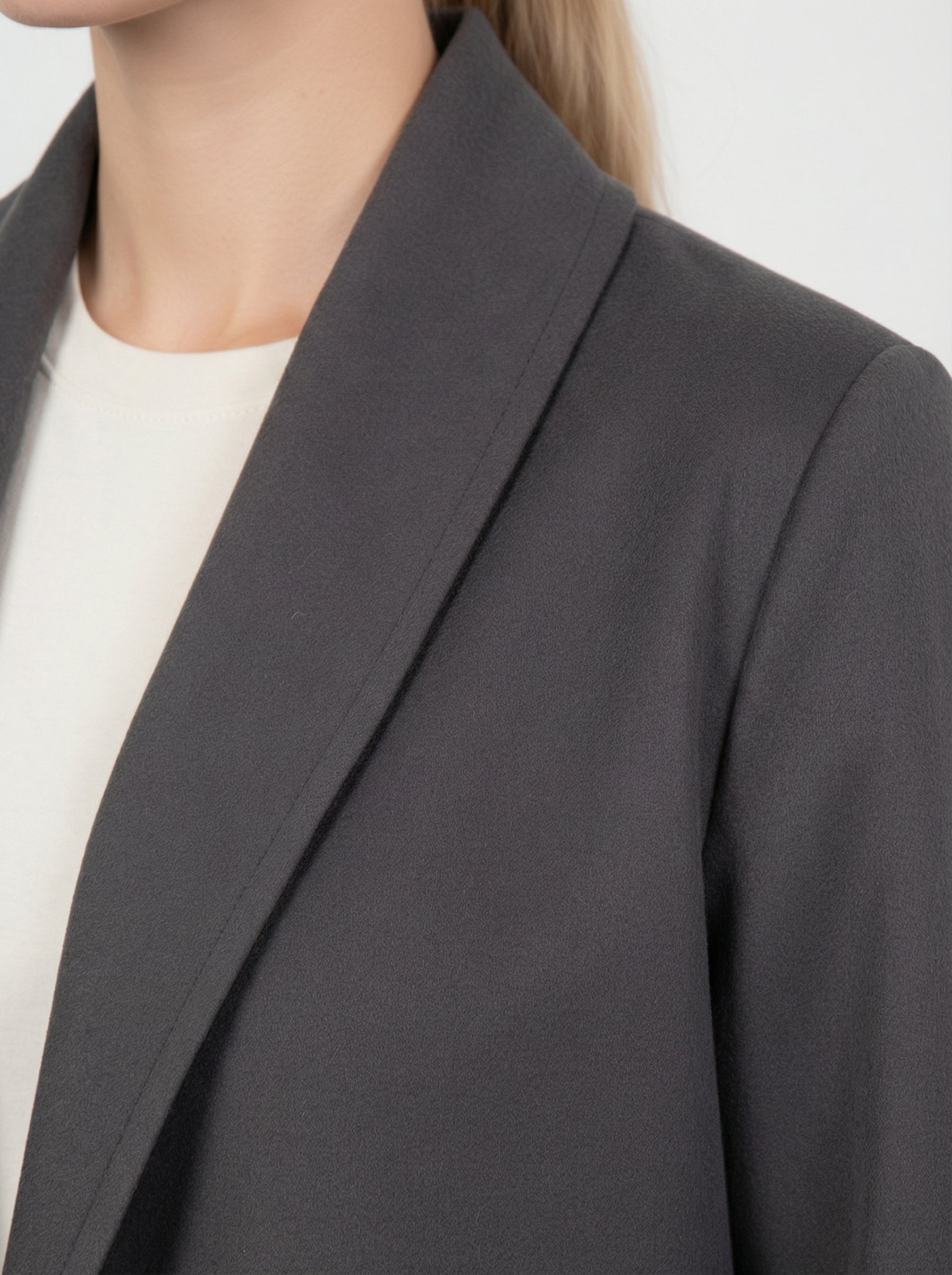 Cardigan lungo effetto scamosciato