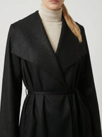 Cardigan lungo con cintura