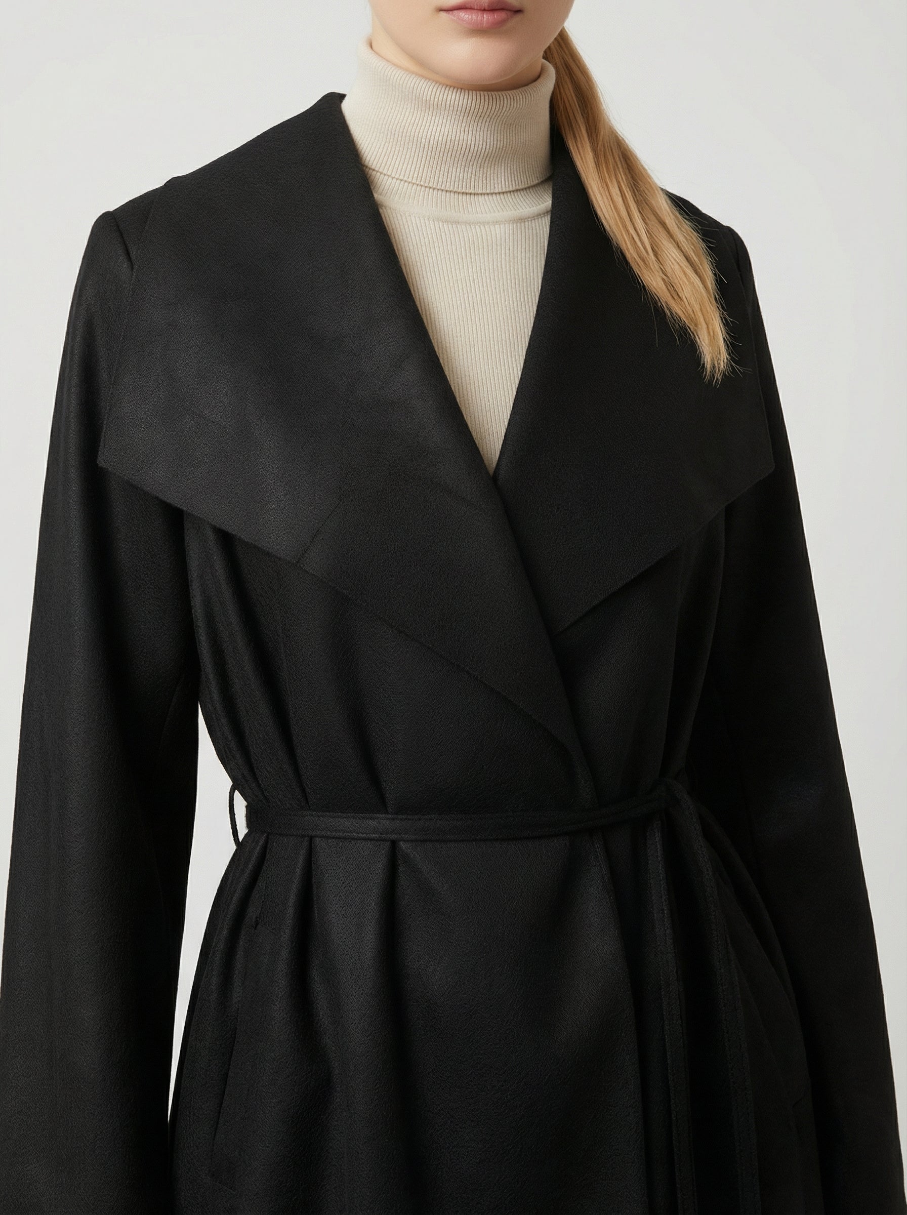 Cardigan lungo con cintura