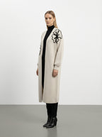 Cardigan lungo con fiori
