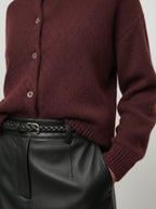 Cardigan in lana con bottoni