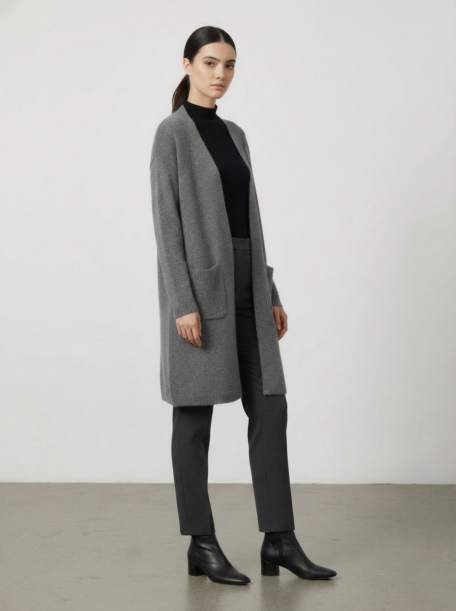 Cardigan lungo con tasche