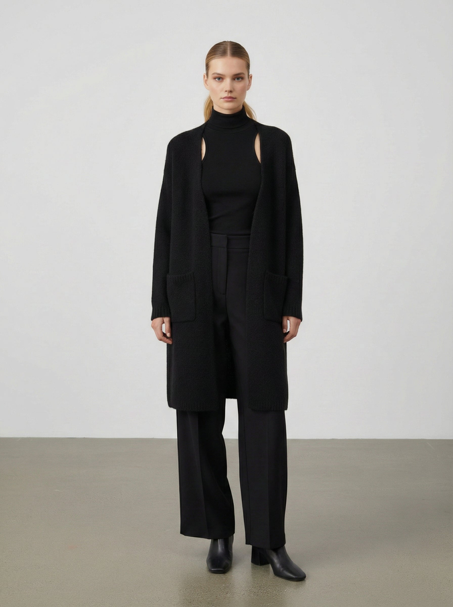 Cardigan lungo con tasche