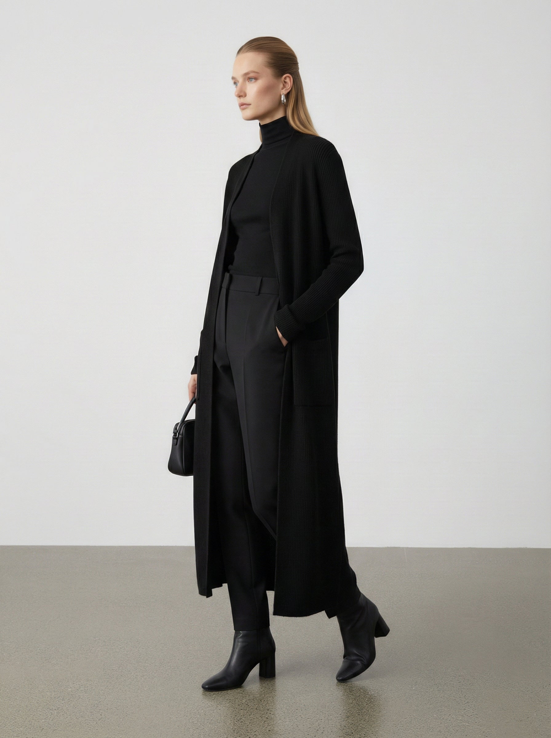 Cardigan lungo con tasche