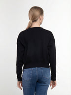 Cardigan con Fiore in Paillettes