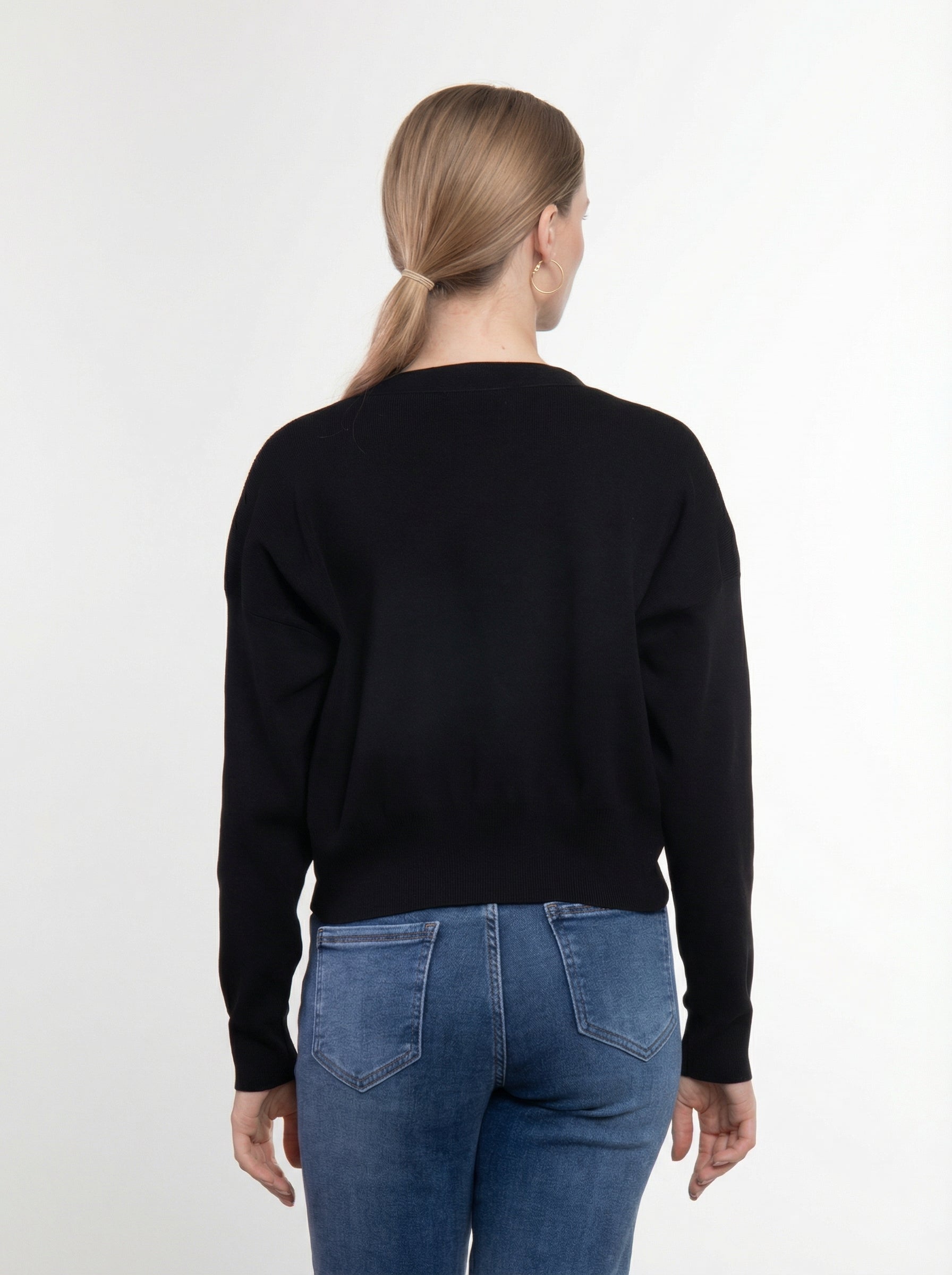 Cardigan con Fiore in Paillettes