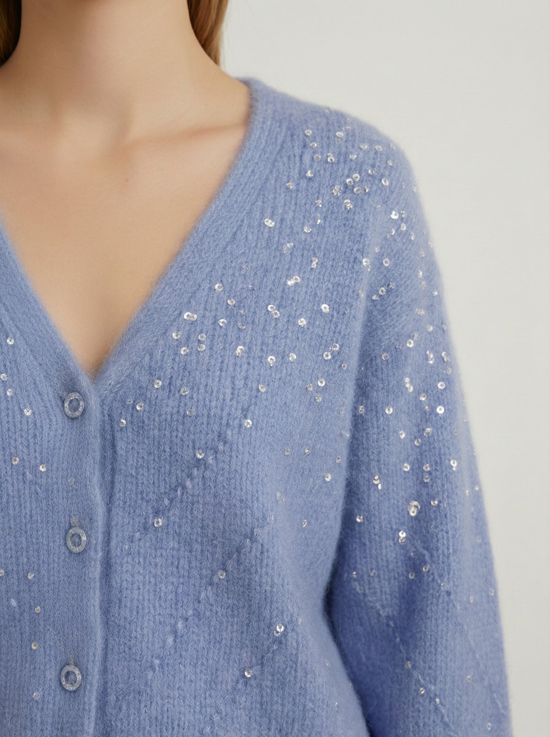 Cardigan con paillettes