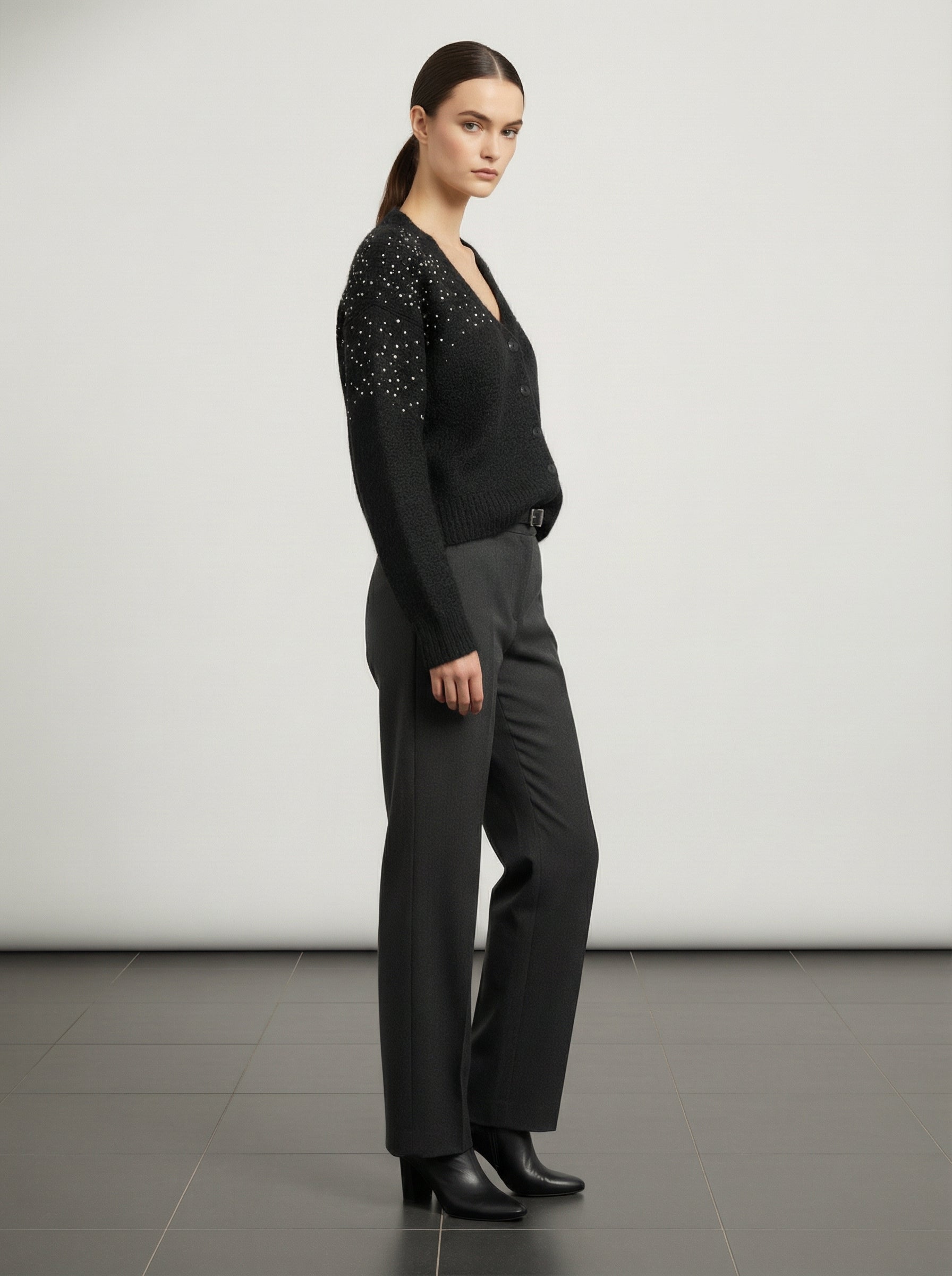 Cardigan con paillettes