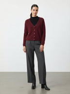 Cardigan misto lana con bottoni