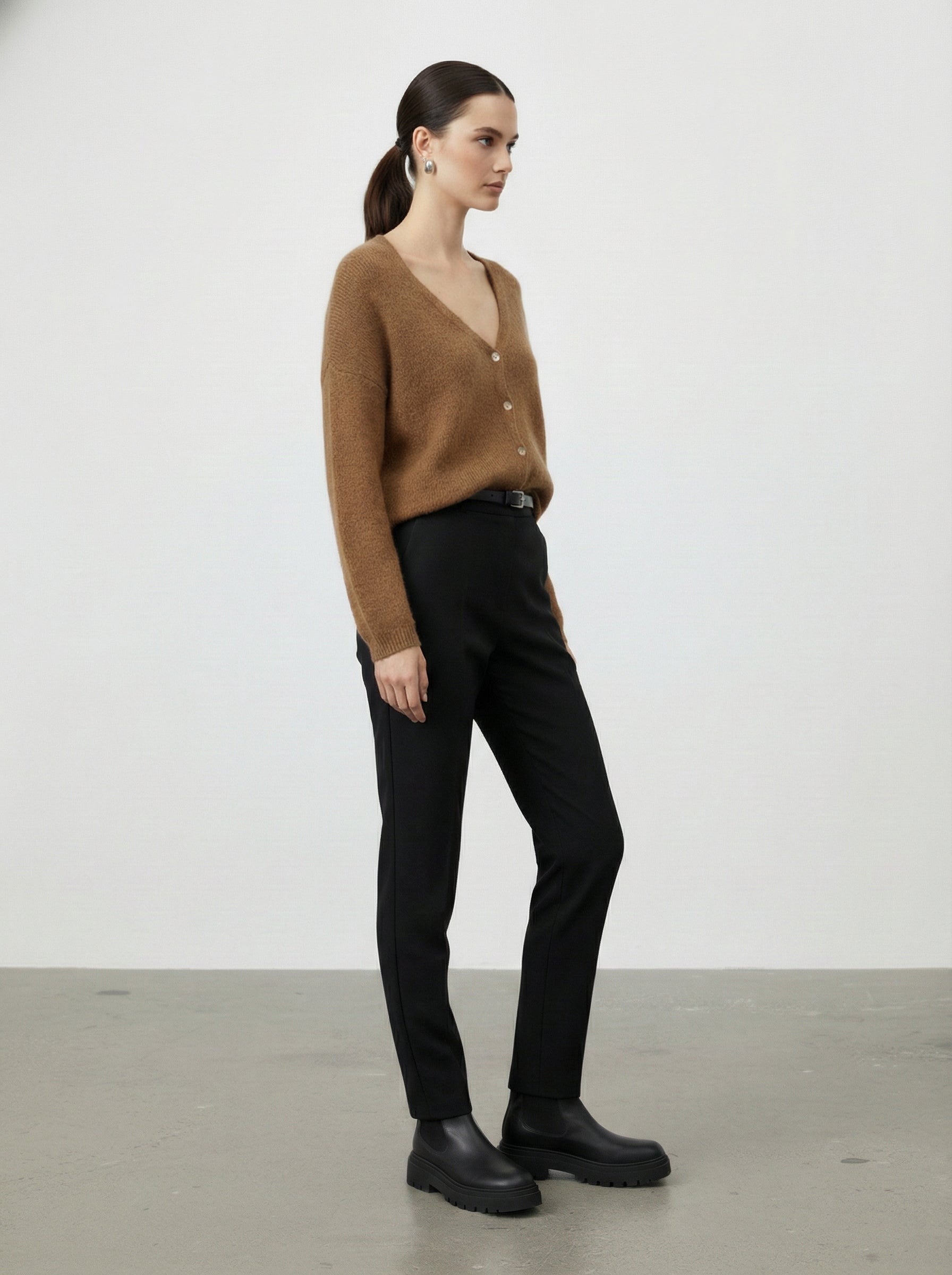 Cardigan misto lana con bottoni