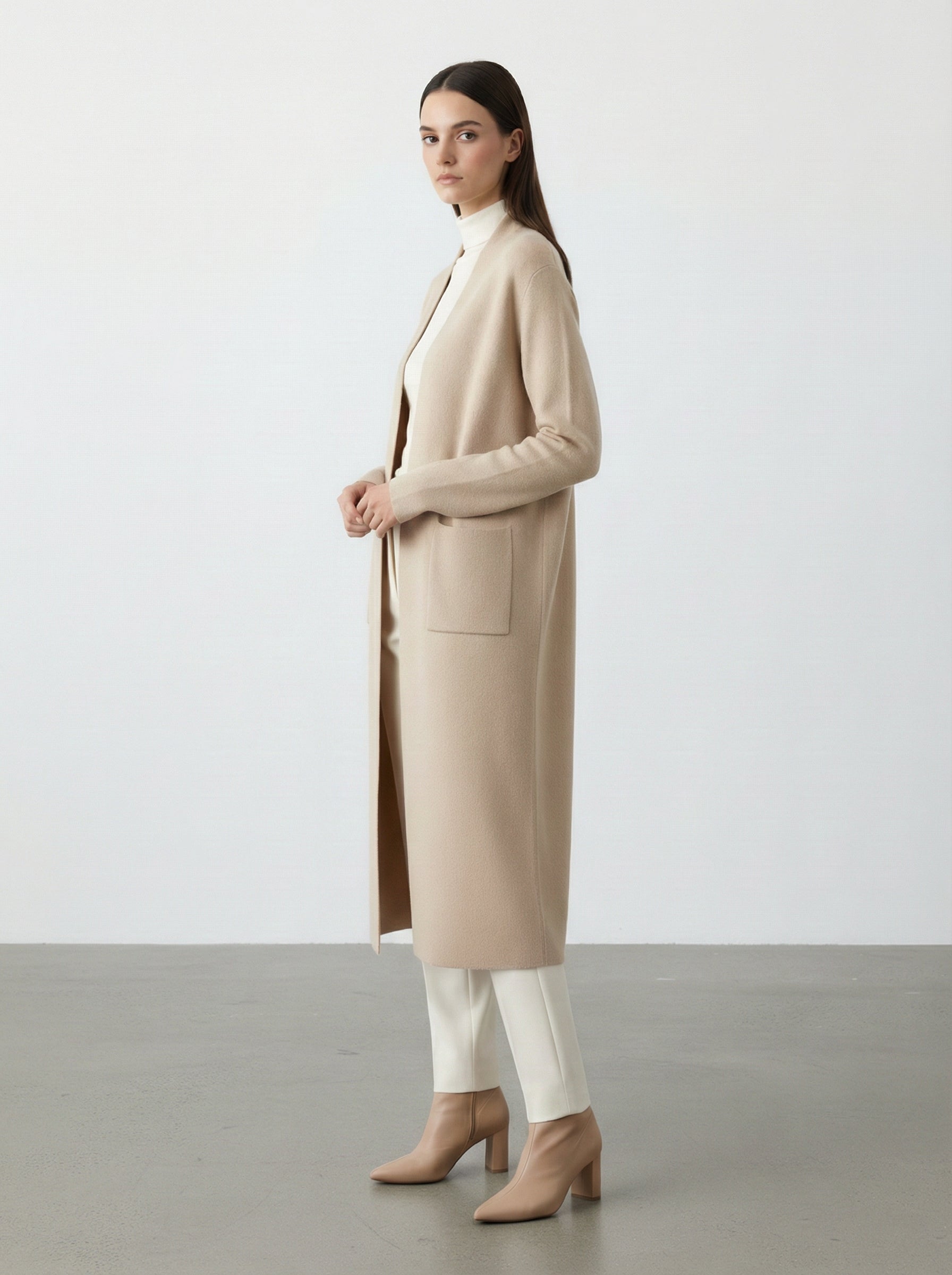 Cardigan lungo con tasche