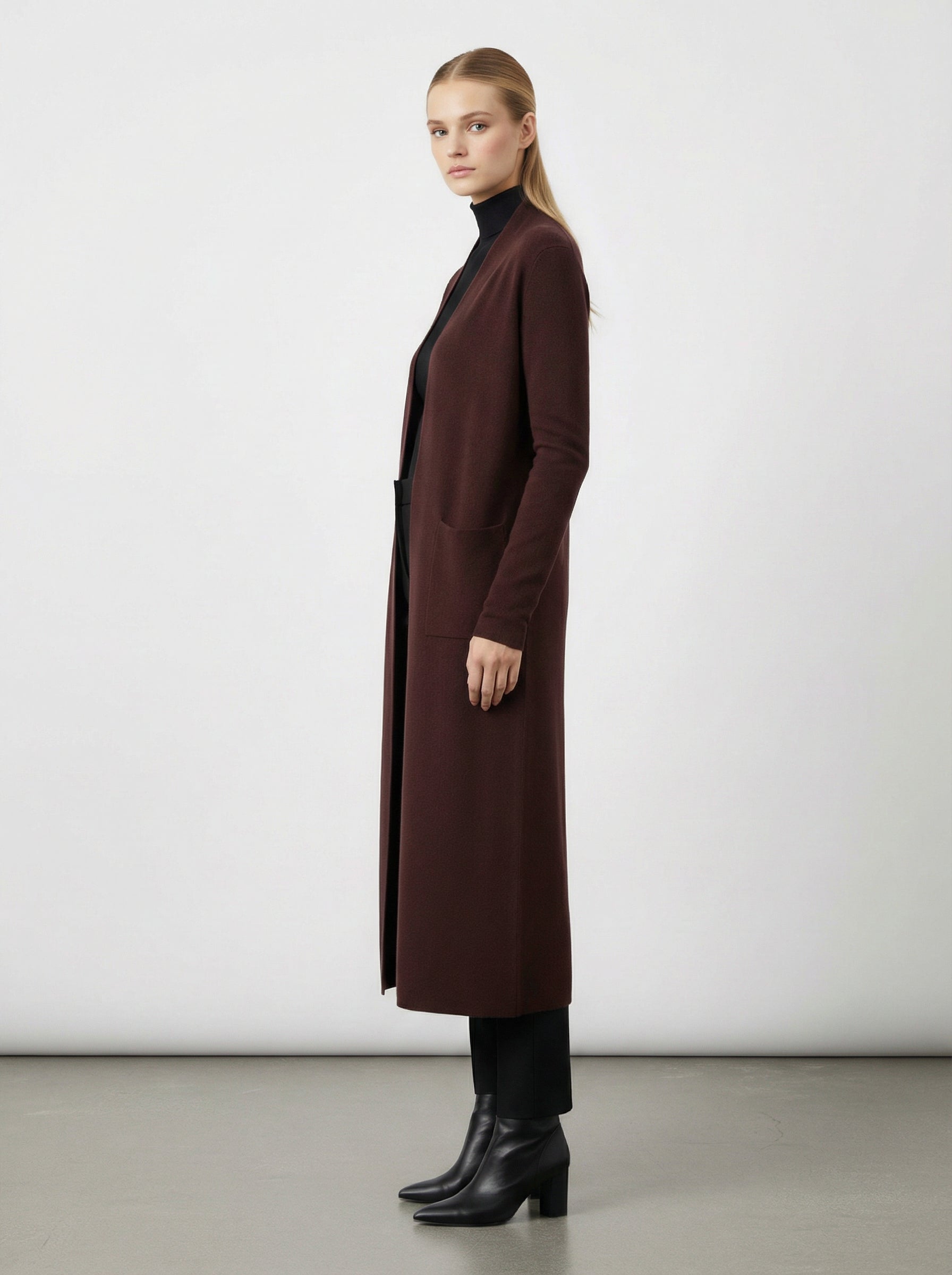 Cardigan lungo con tasche