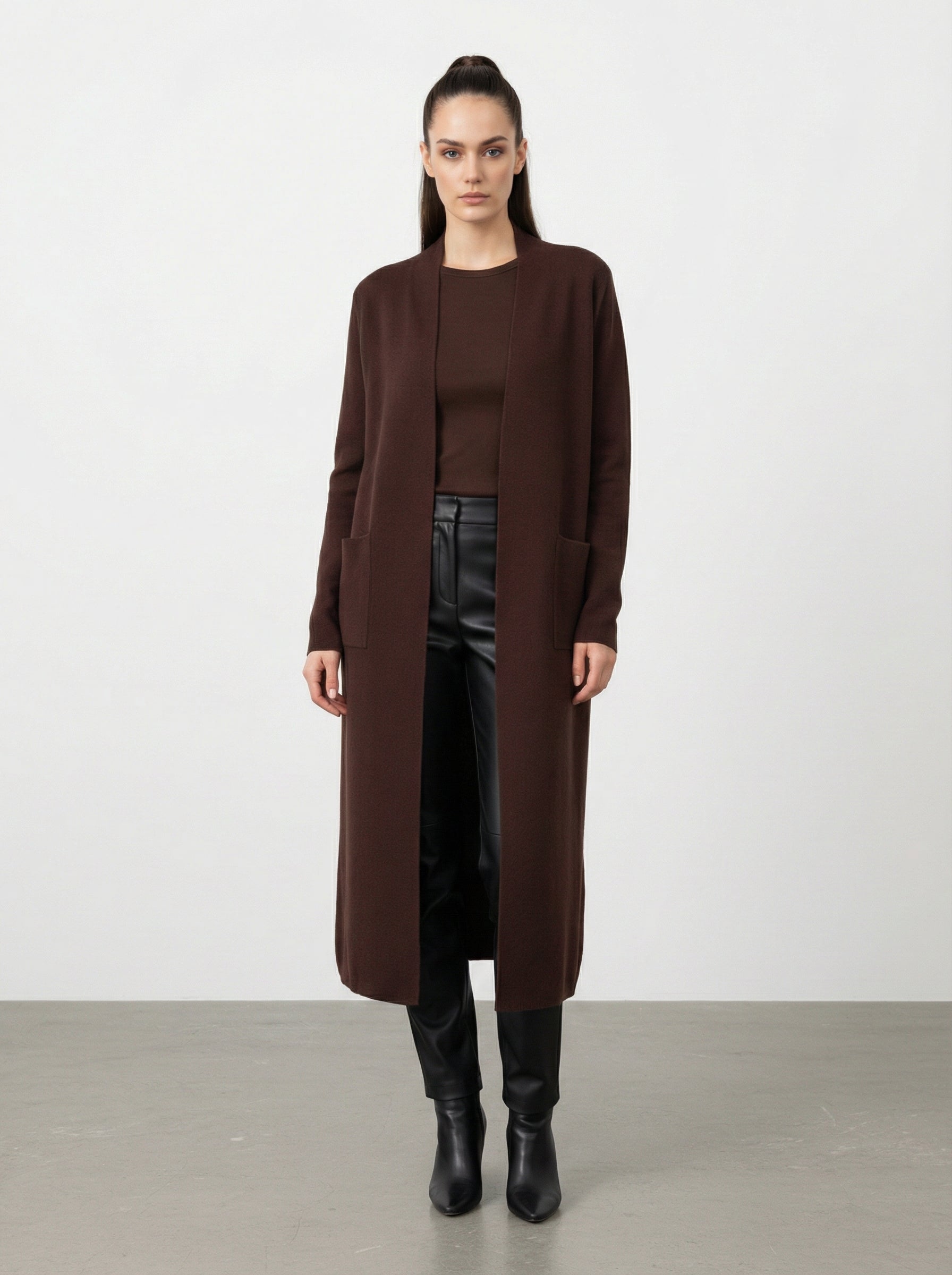 Cardigan lungo con tasche