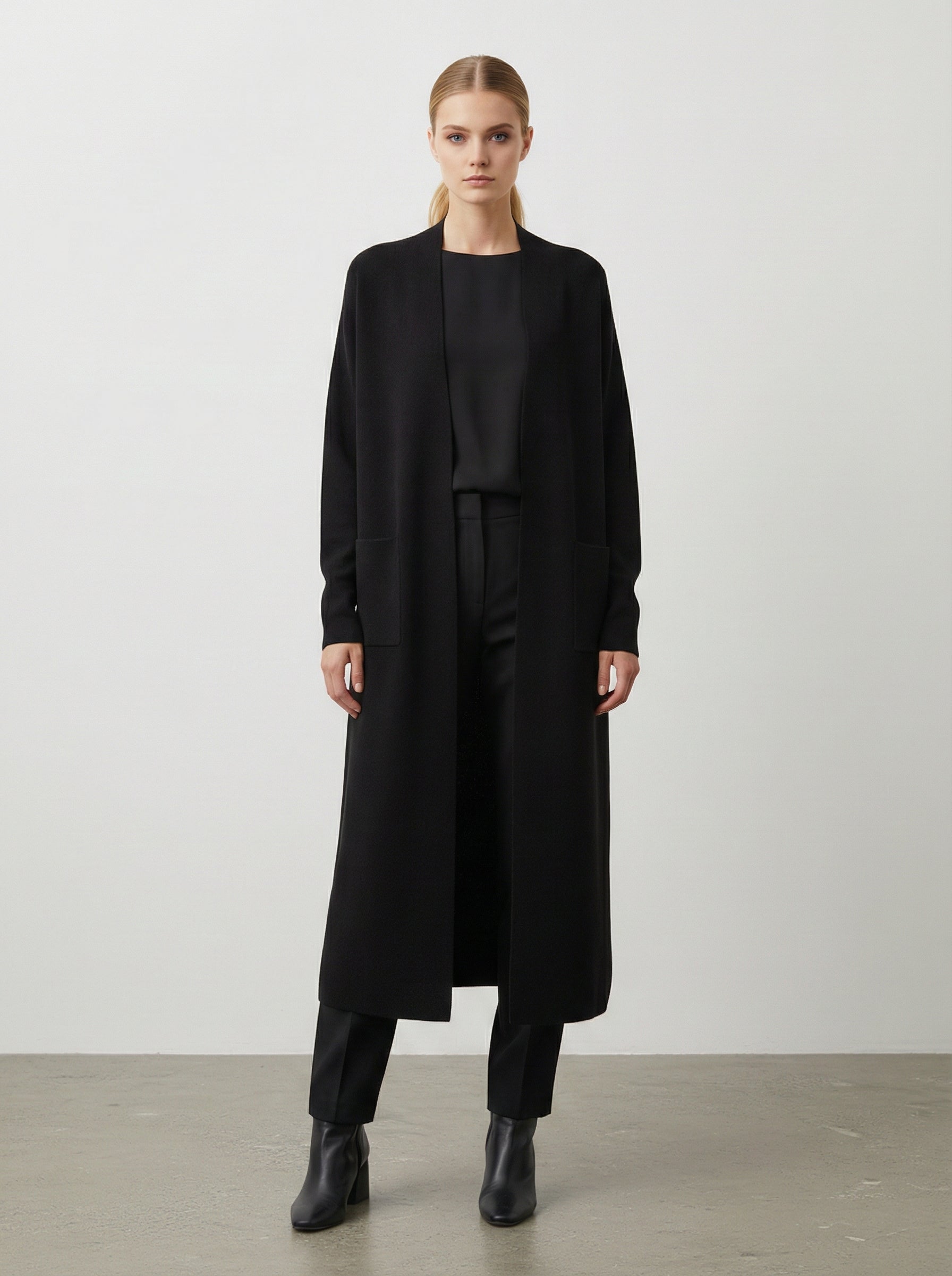 Cardigan lungo con tasche