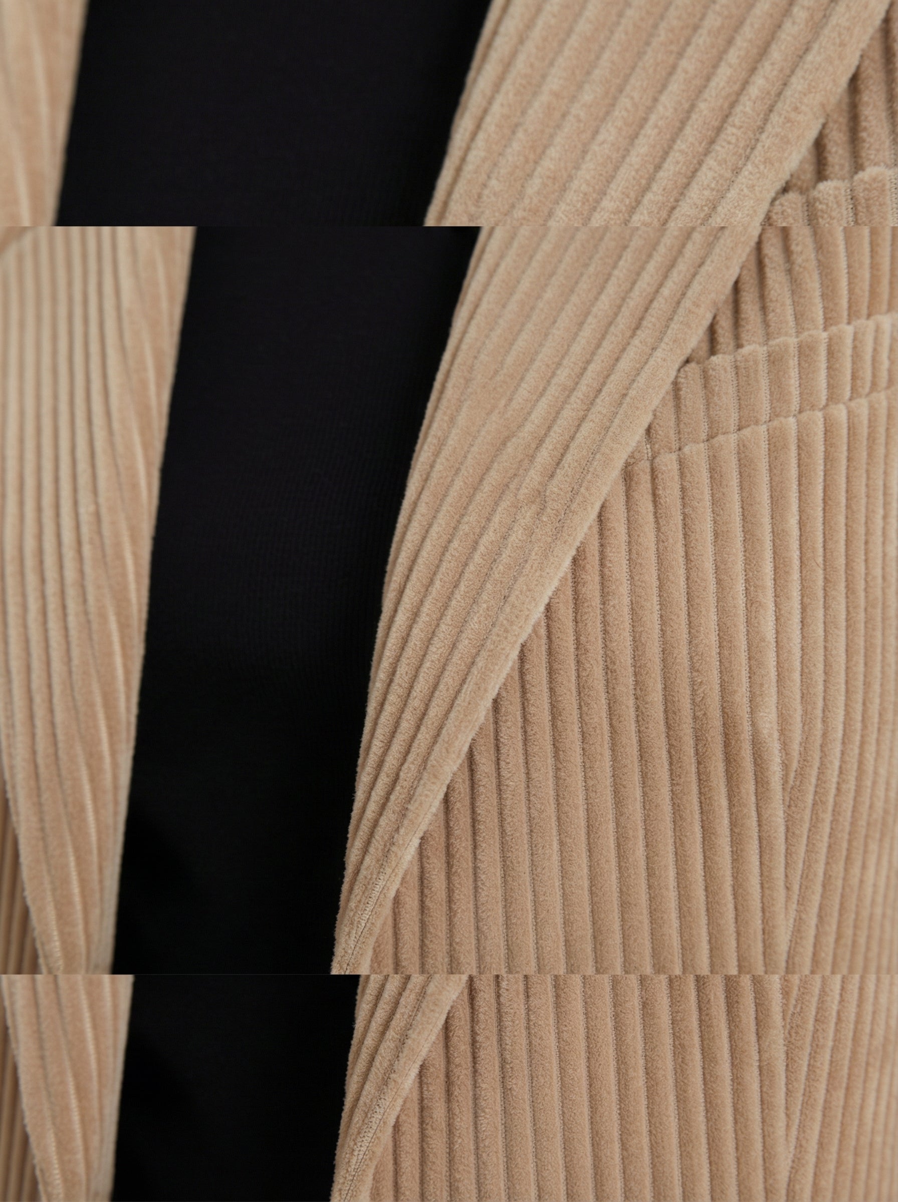 Giacca a costine effetto velluto