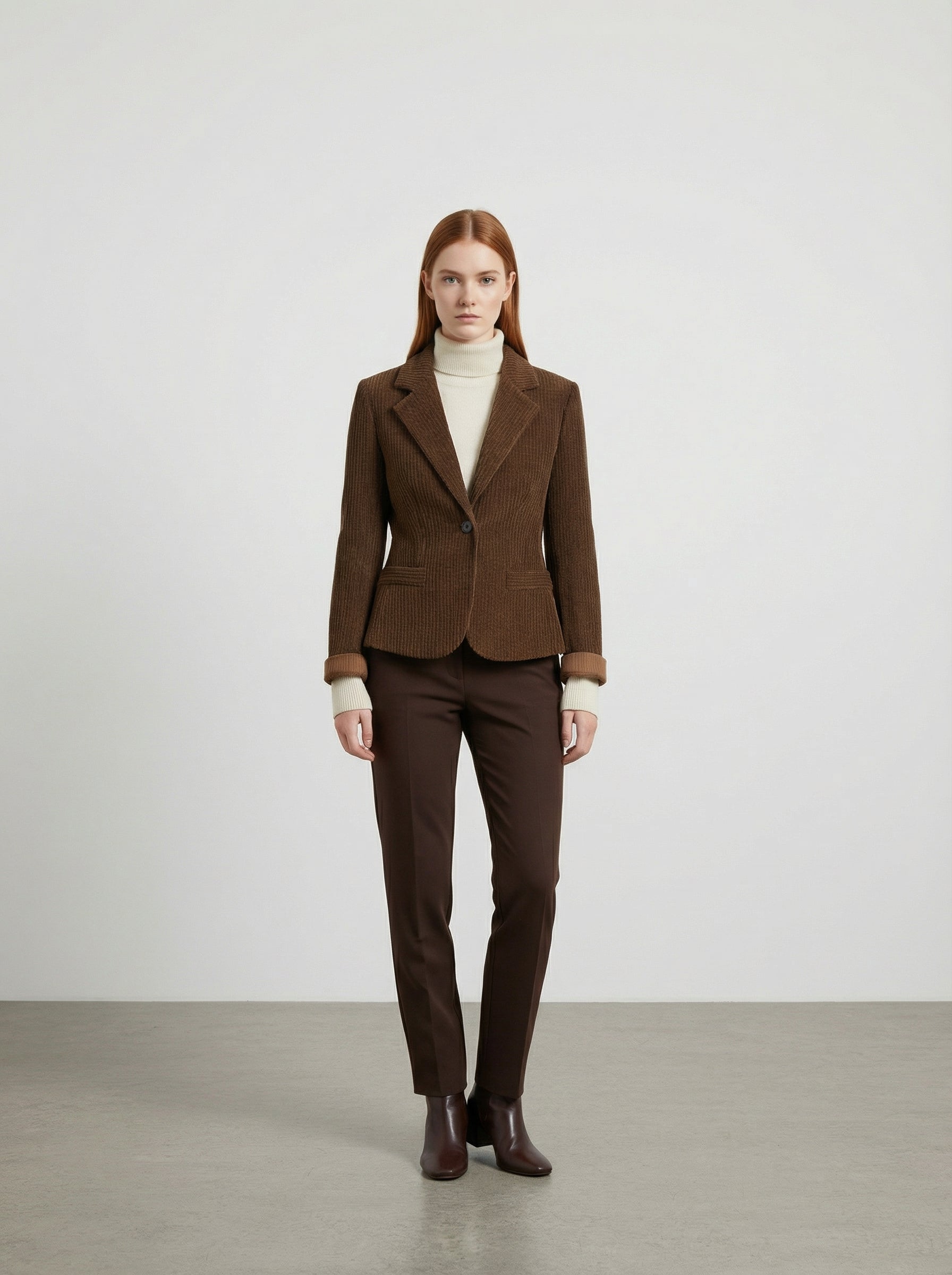 Giacca a costine effetto velluto