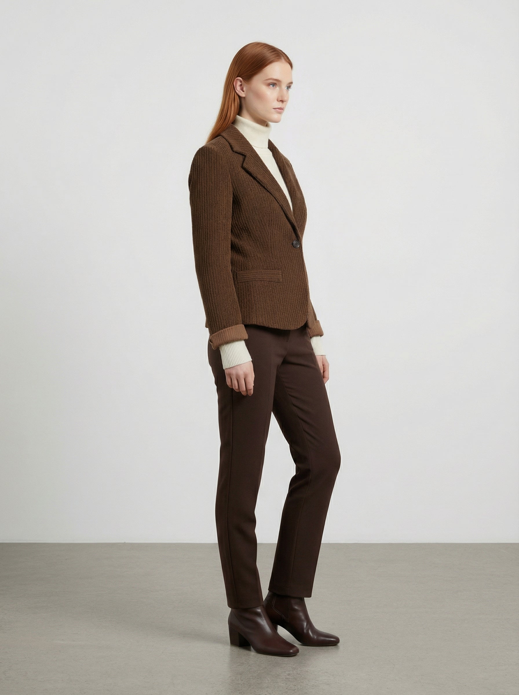 Giacca a costine effetto velluto