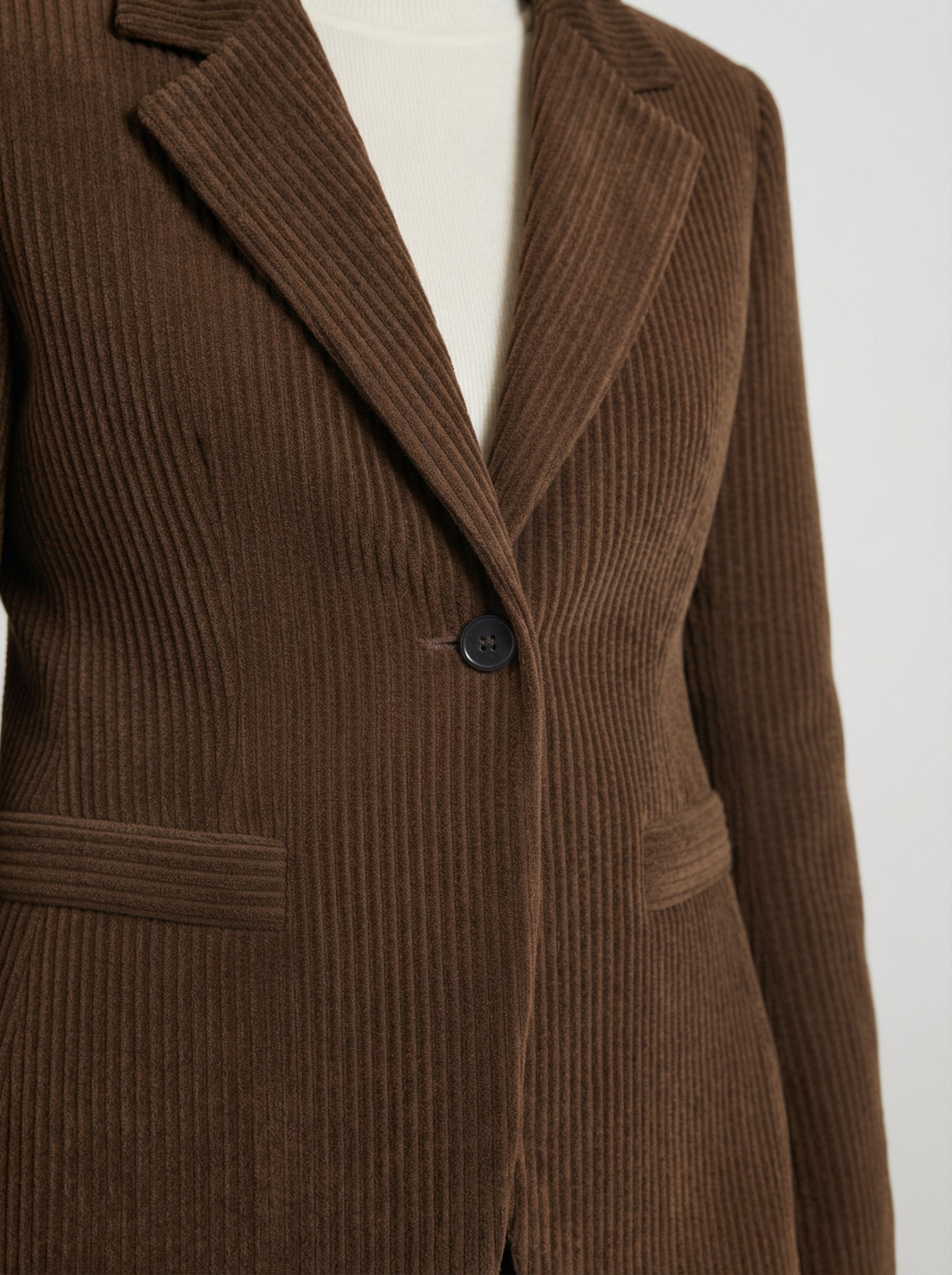 Giacca a costine effetto velluto