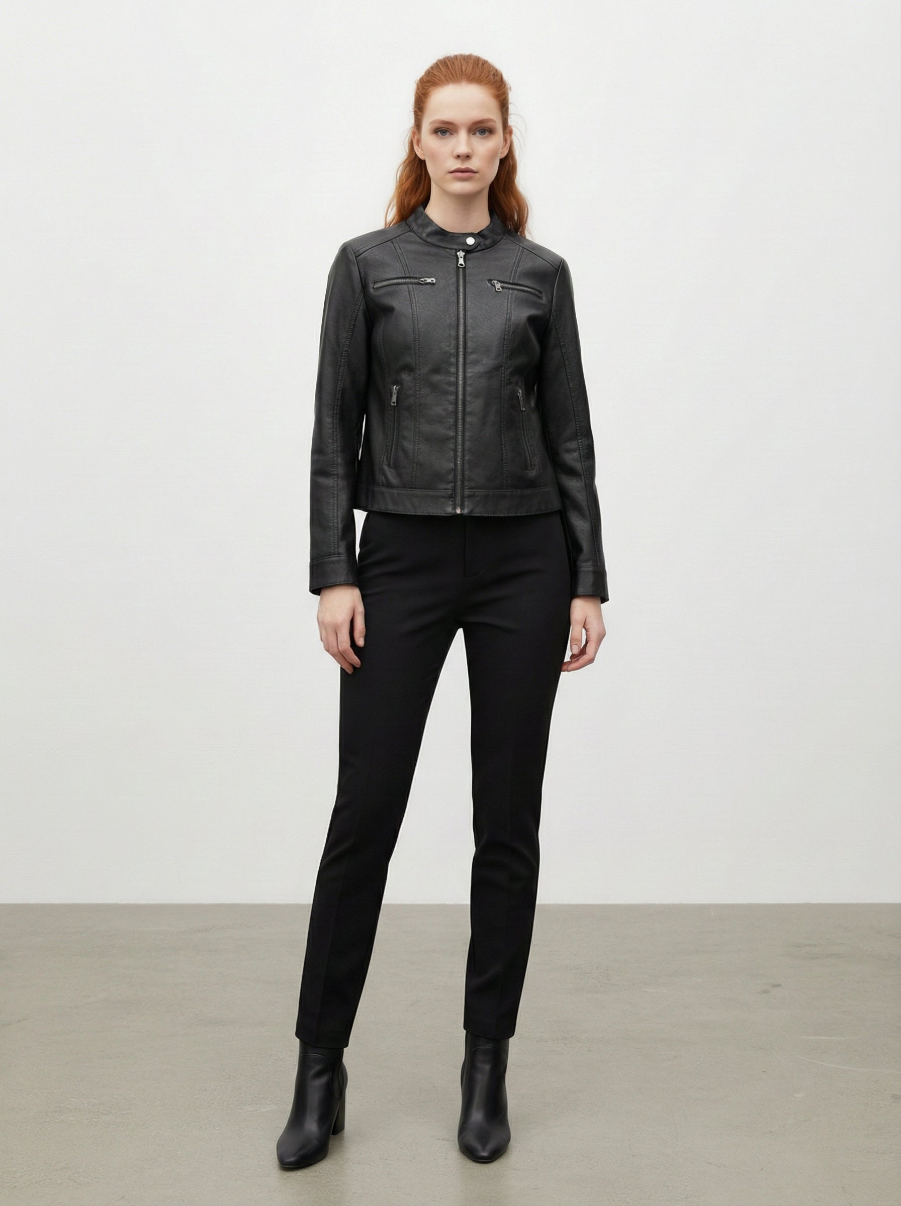 Giacca in eco-pelle slim fit