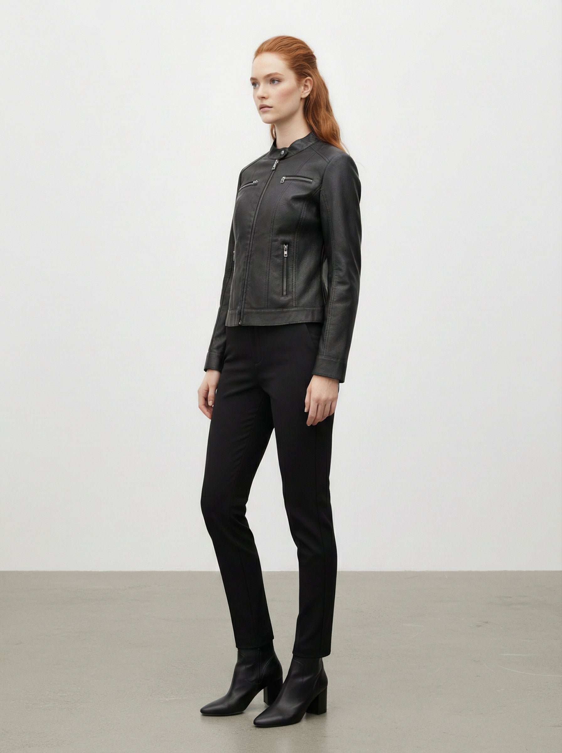 Giacca in eco-pelle slim fit