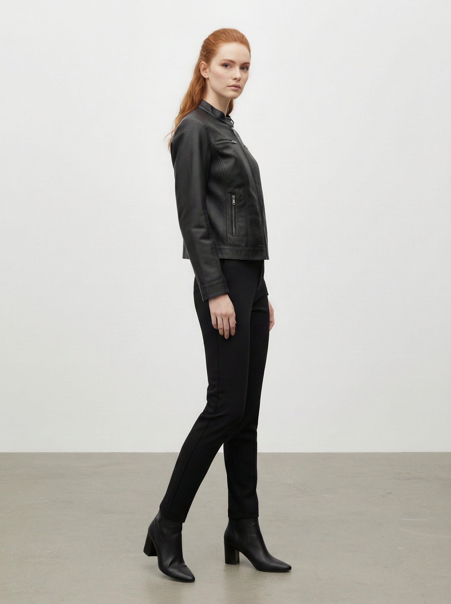 Giacca in eco-pelle slim fit