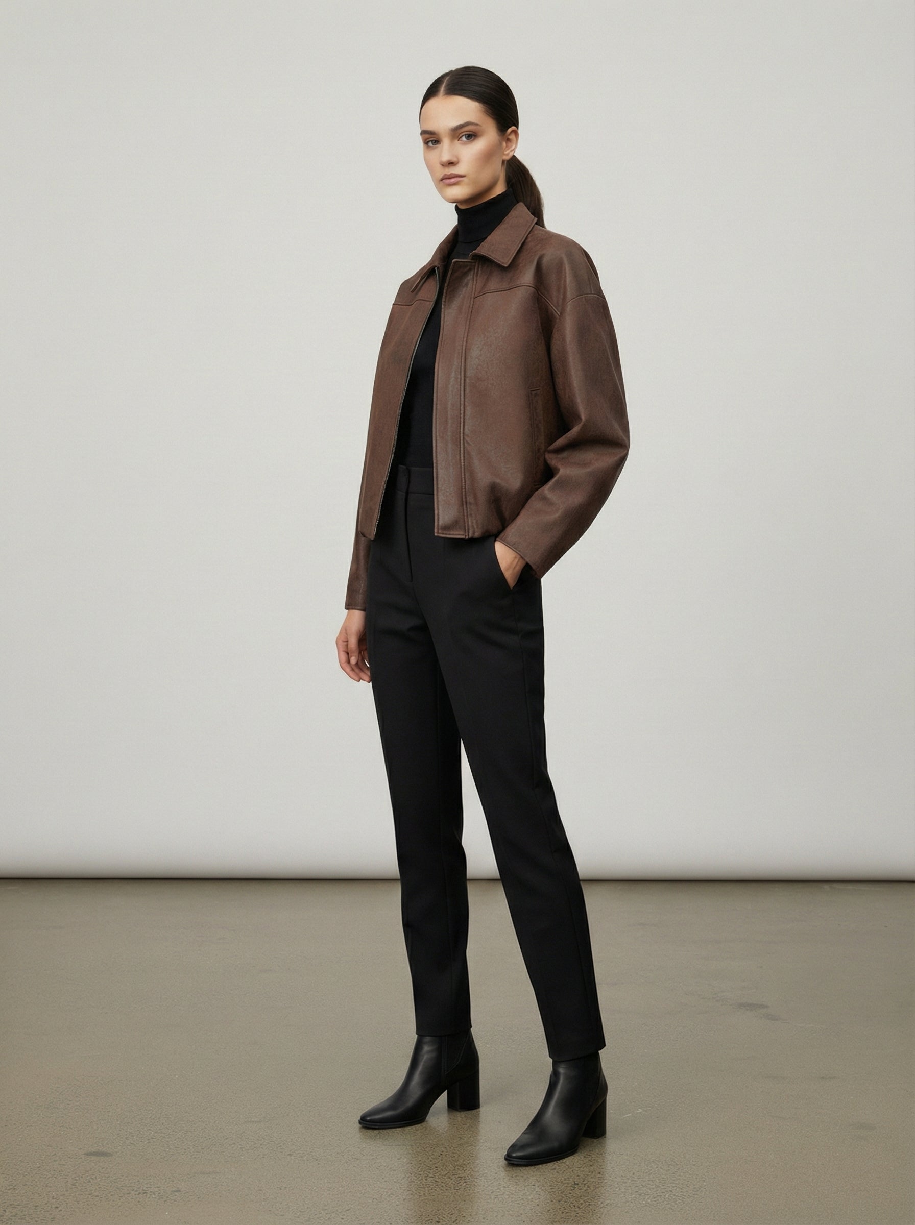 Giacca effetto pelle