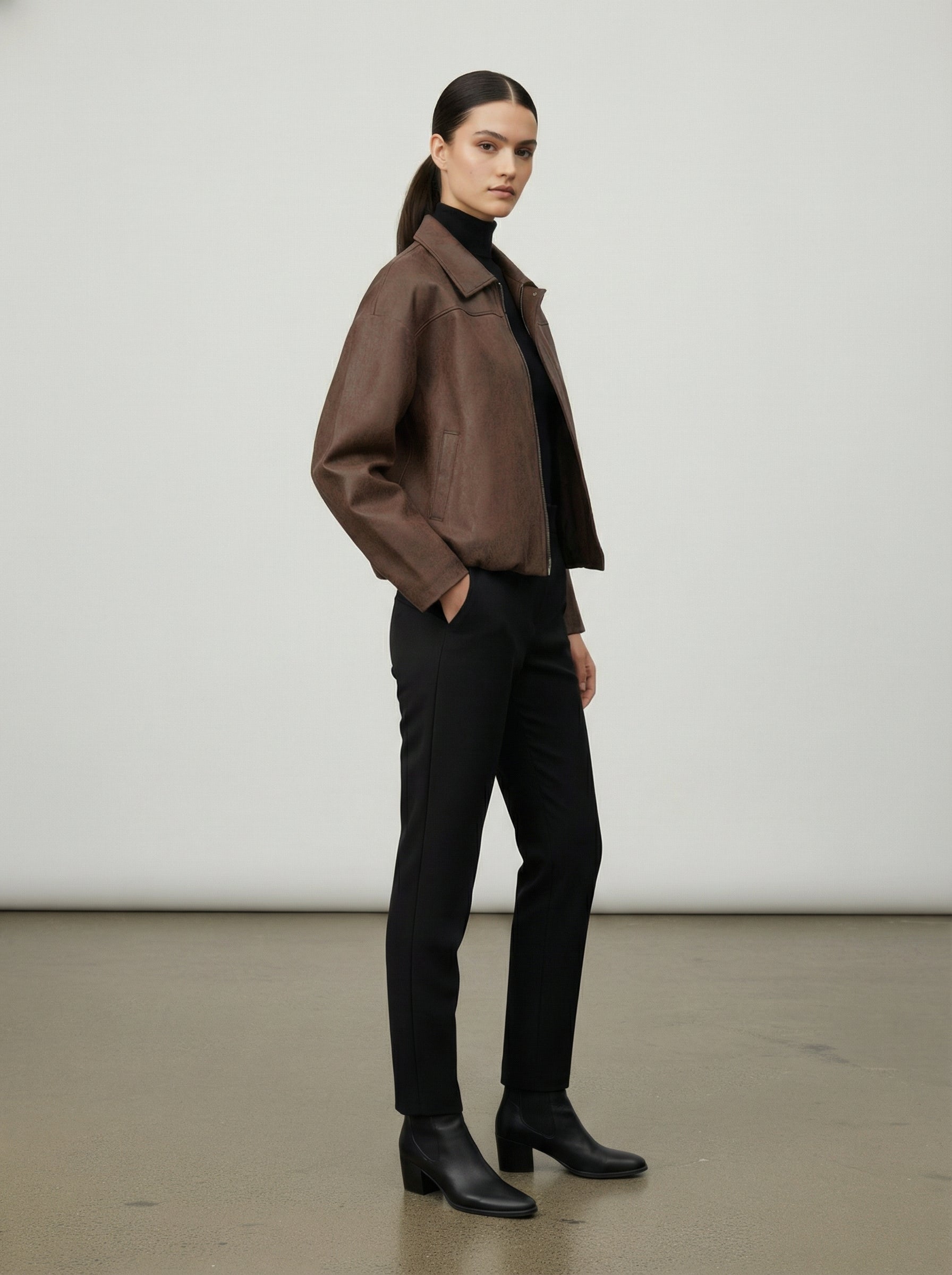 Giacca effetto pelle