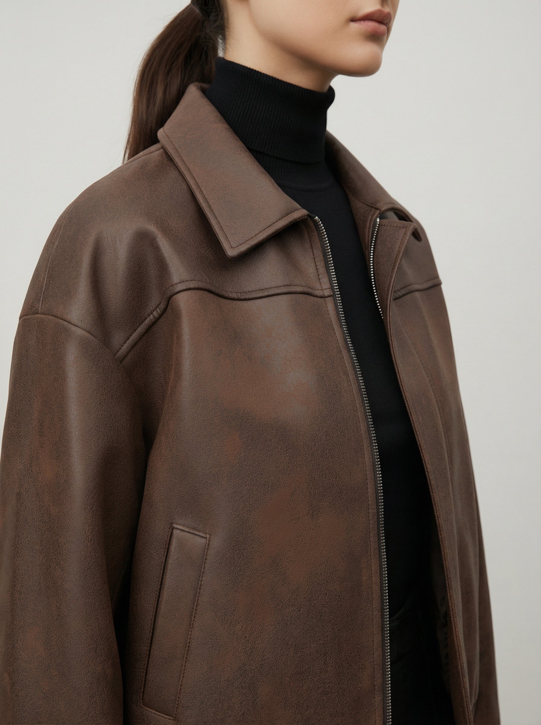 Giacca effetto pelle