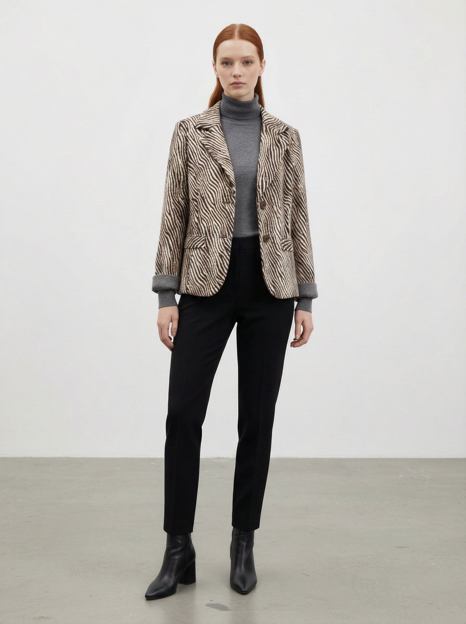 Giacca stampa zebra chic