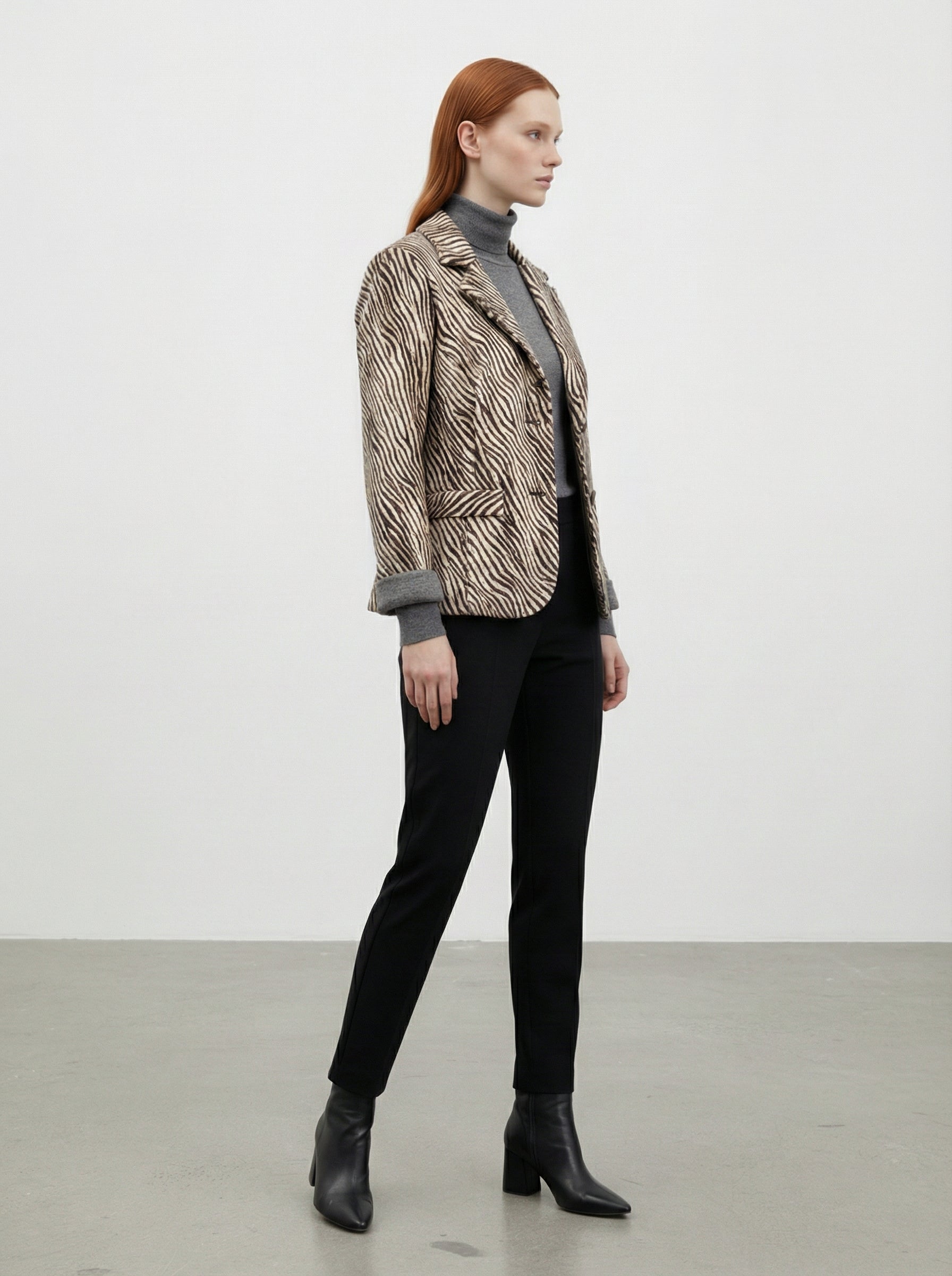 Giacca stampa zebra chic