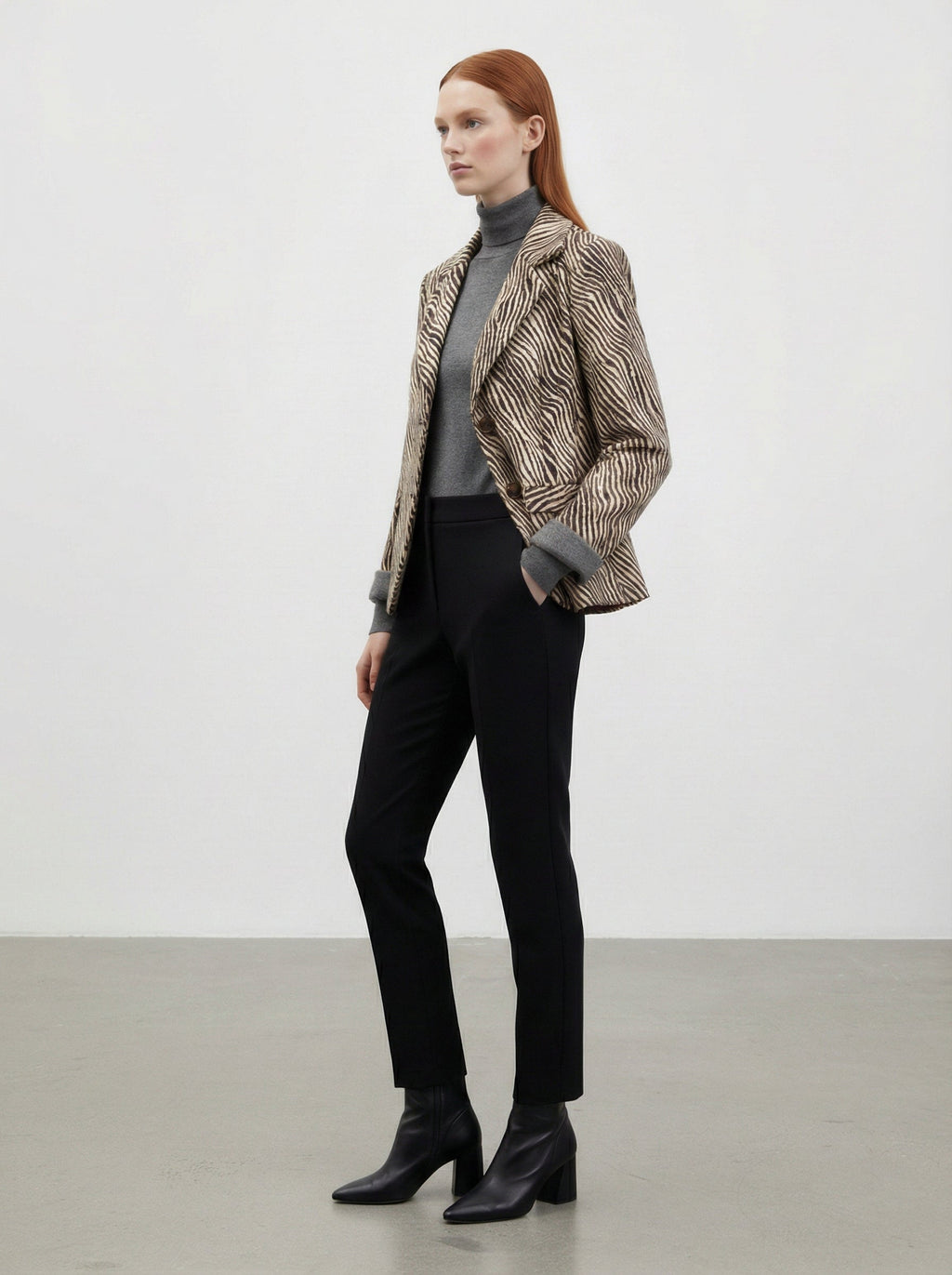 Giacca stampa zebra chic