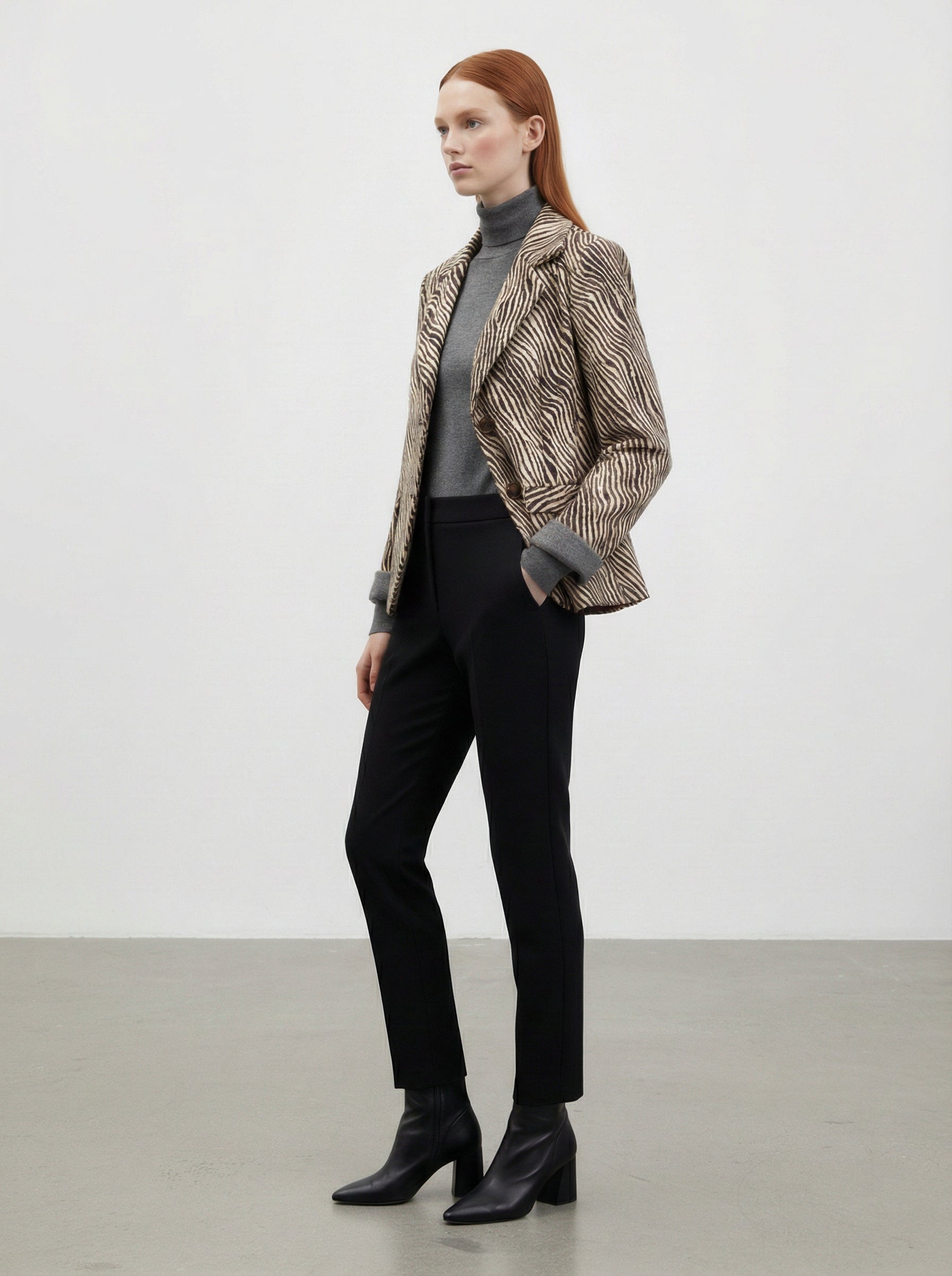 Giacca stampa zebra chic