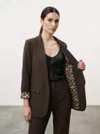 Blazer con fodera animalier