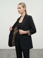 Blazer con fodera animalier