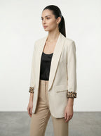 Blazer con fodera animalier