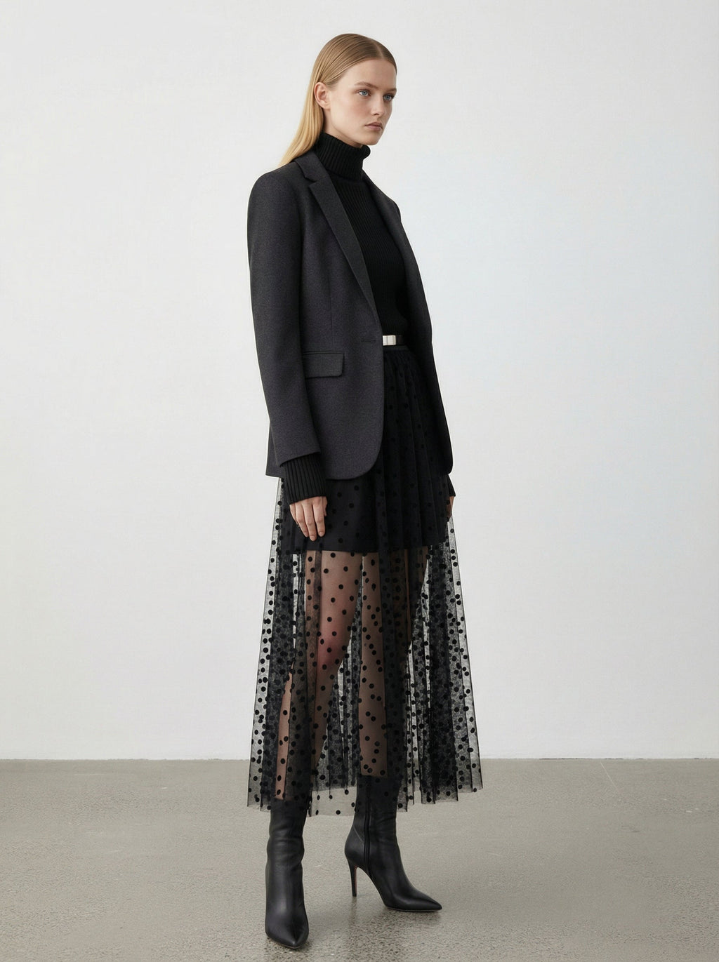 Gonna in tulle a pois