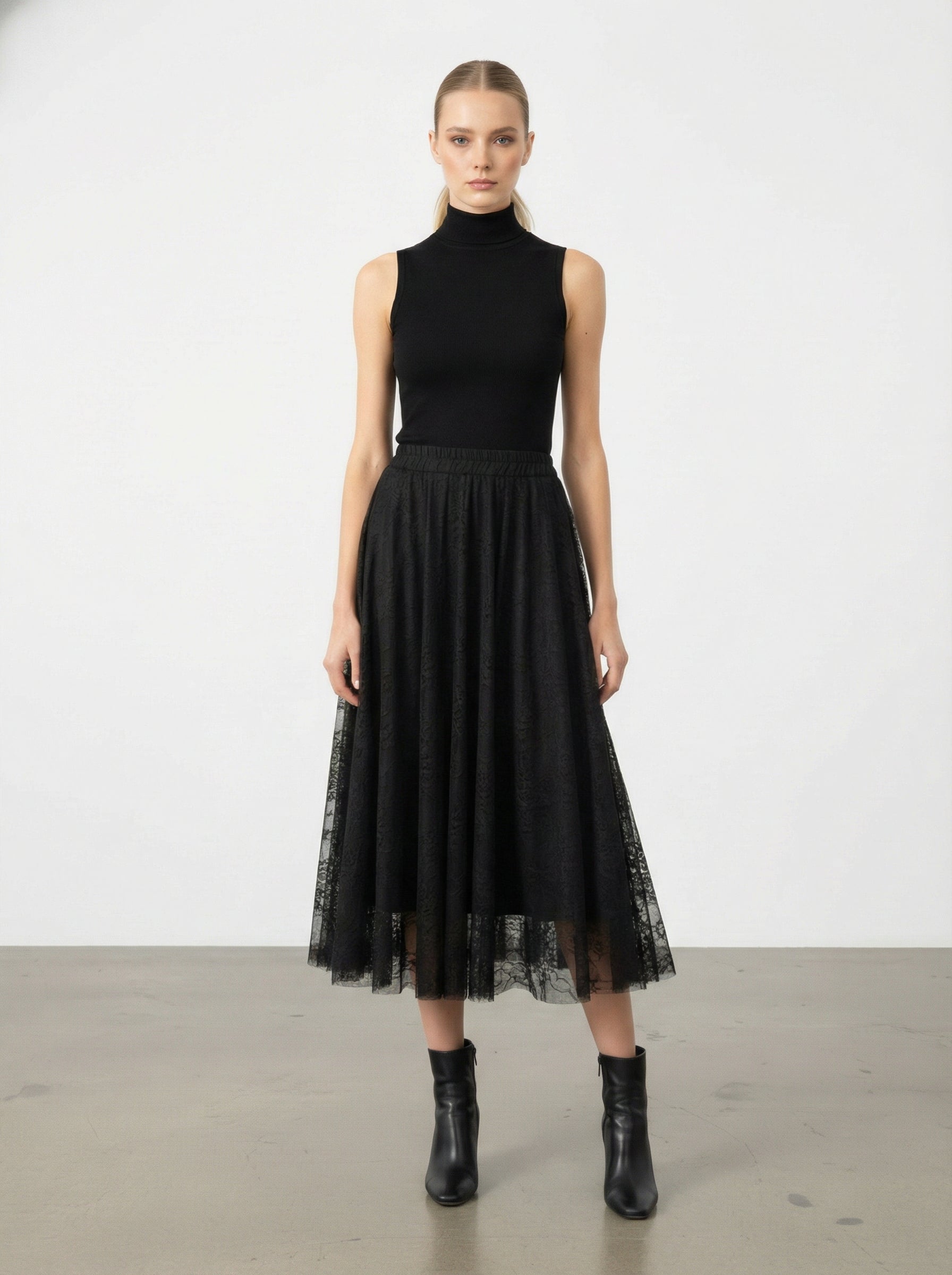 Gonna lunga in pizzo