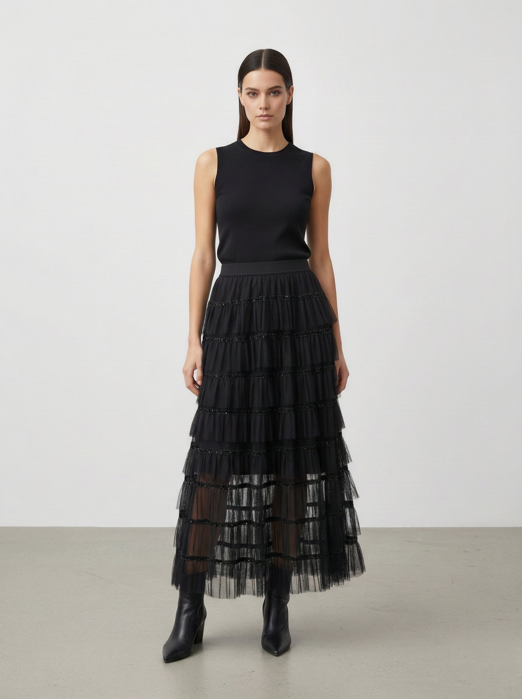 Gonna lunga con balze