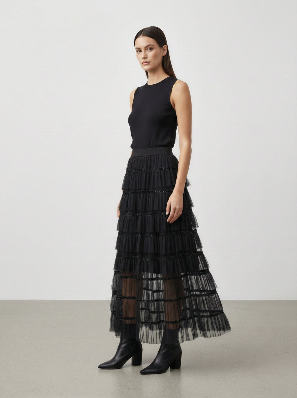 Gonna lunga con balze