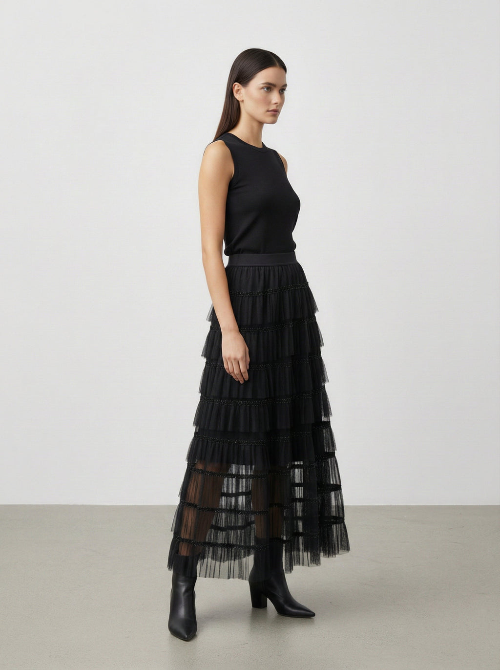 Gonna lunga con balze