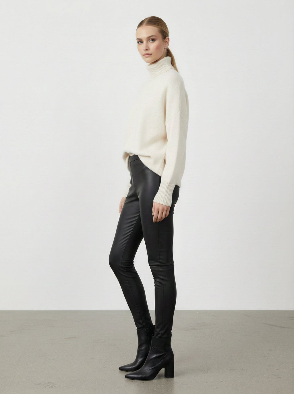 Leggings effetto pelle