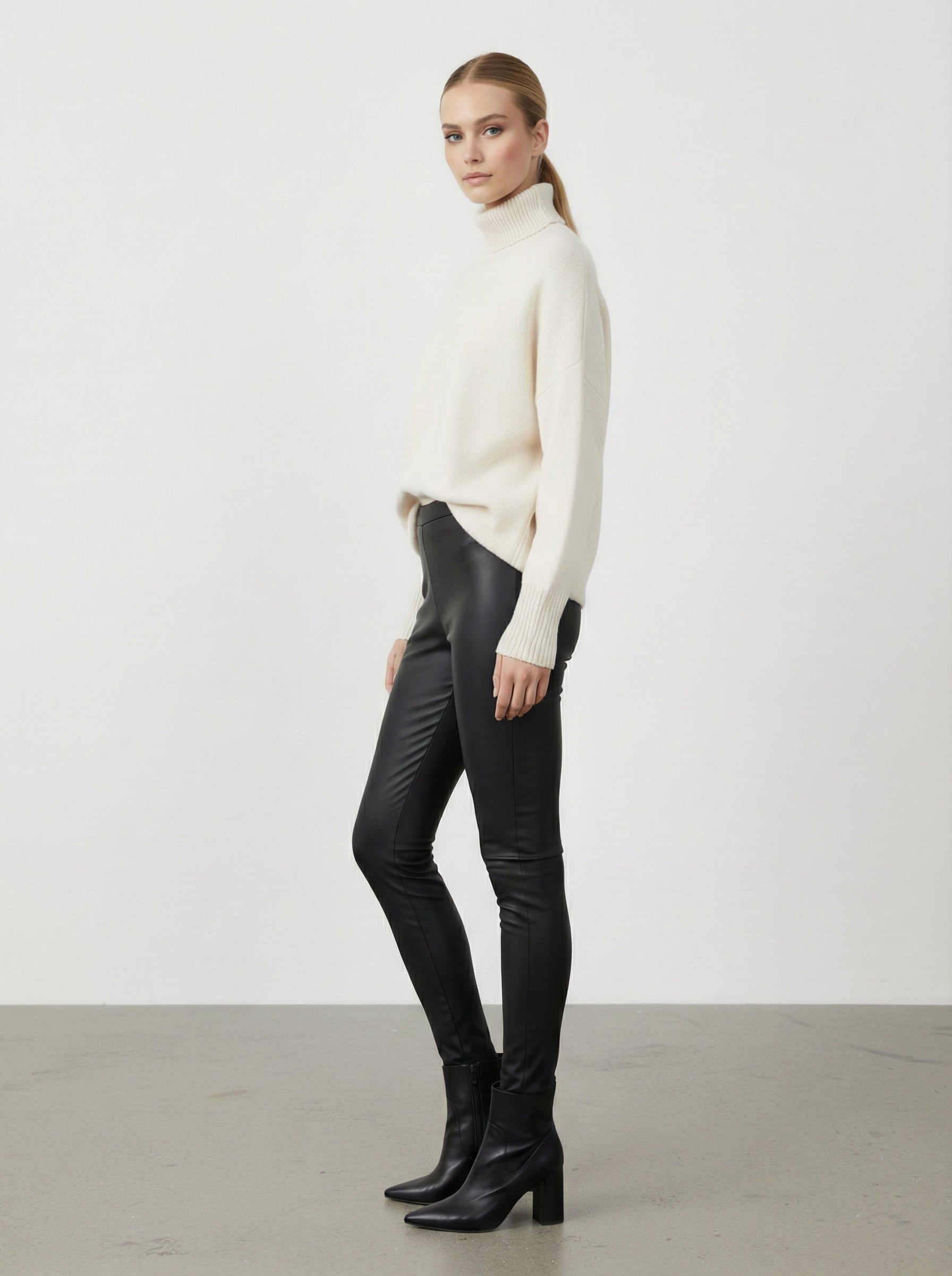 Leggings effetto pelle