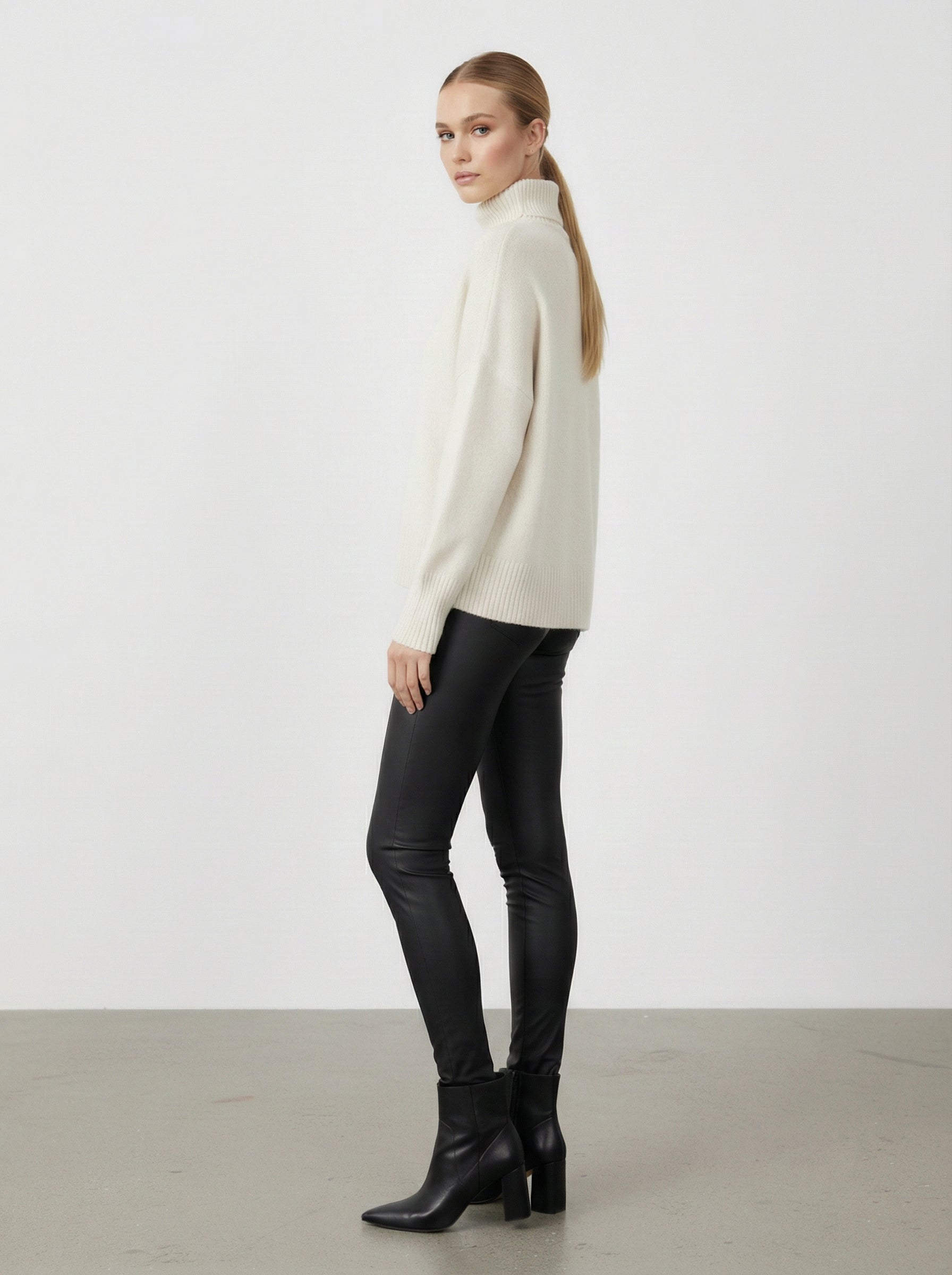 Leggings effetto pelle